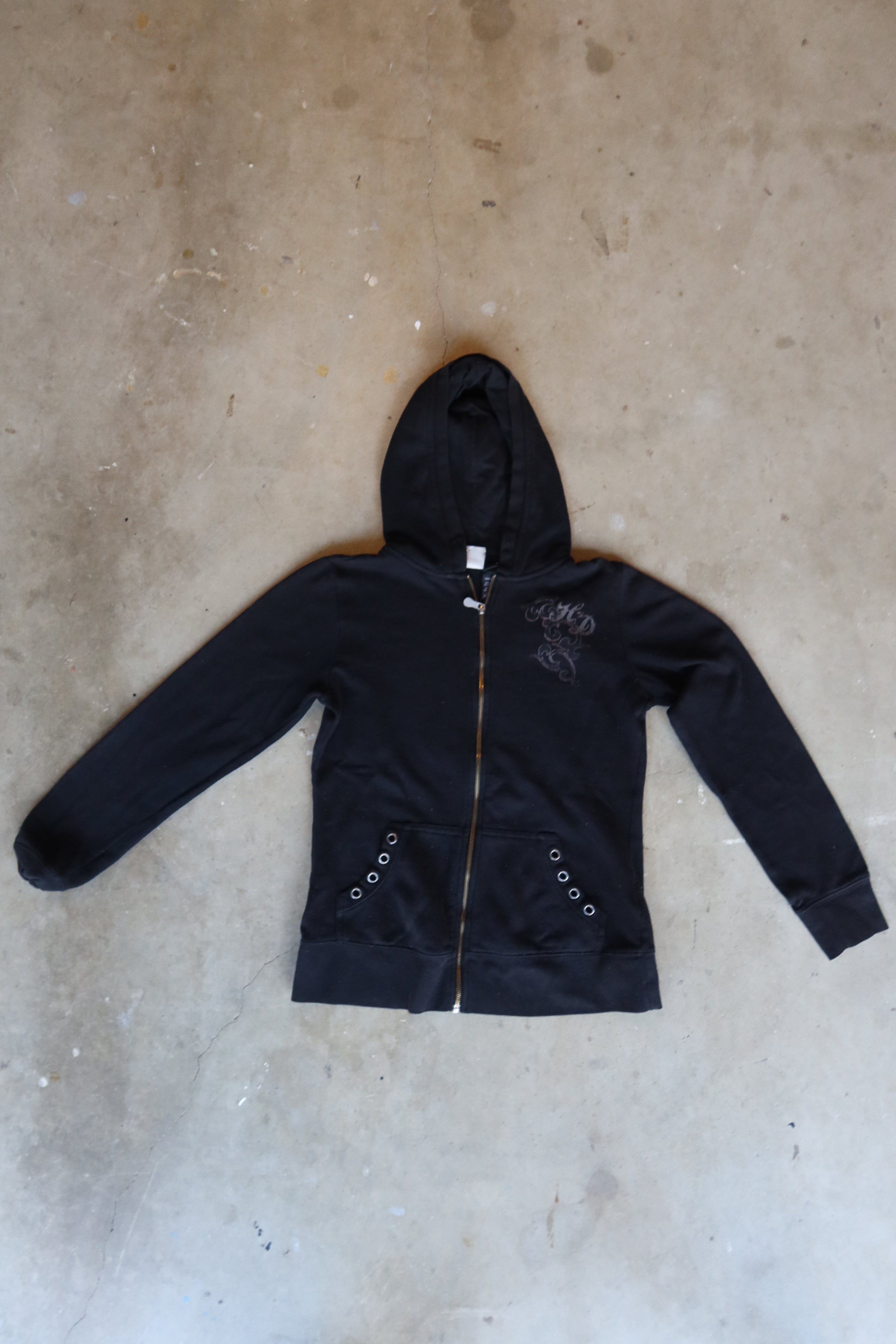 Women’s Harley-Davidson Rhinestone Skull Zip-Up Hoodie (2000s) / S
