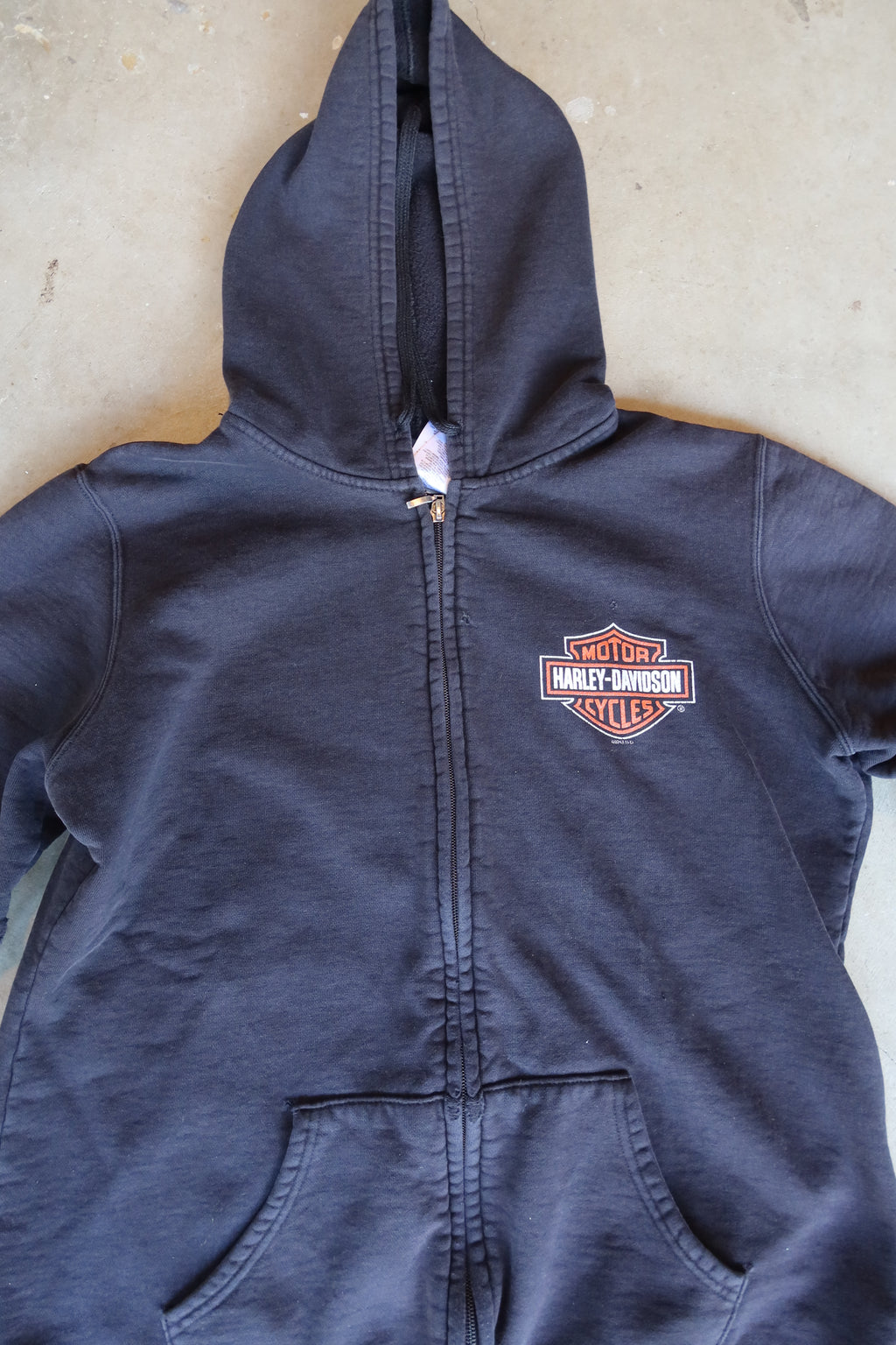 Vintage Conrad’s Harley-Davidson Zip-Up Hoodie – Joliet, IL (2000s)