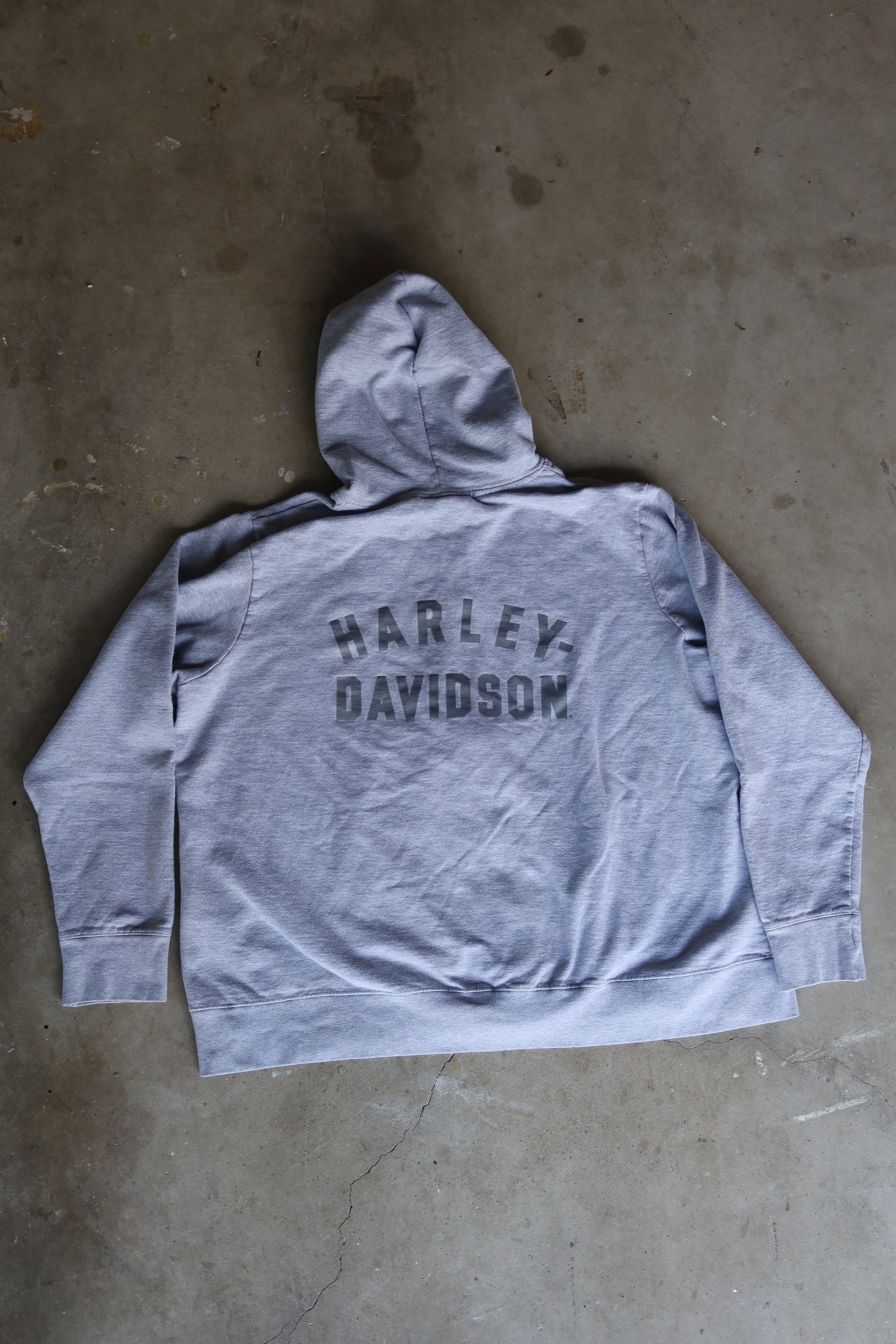 Vintage Harley-Davidson Gray Zip-Up Hoodie (2000s)