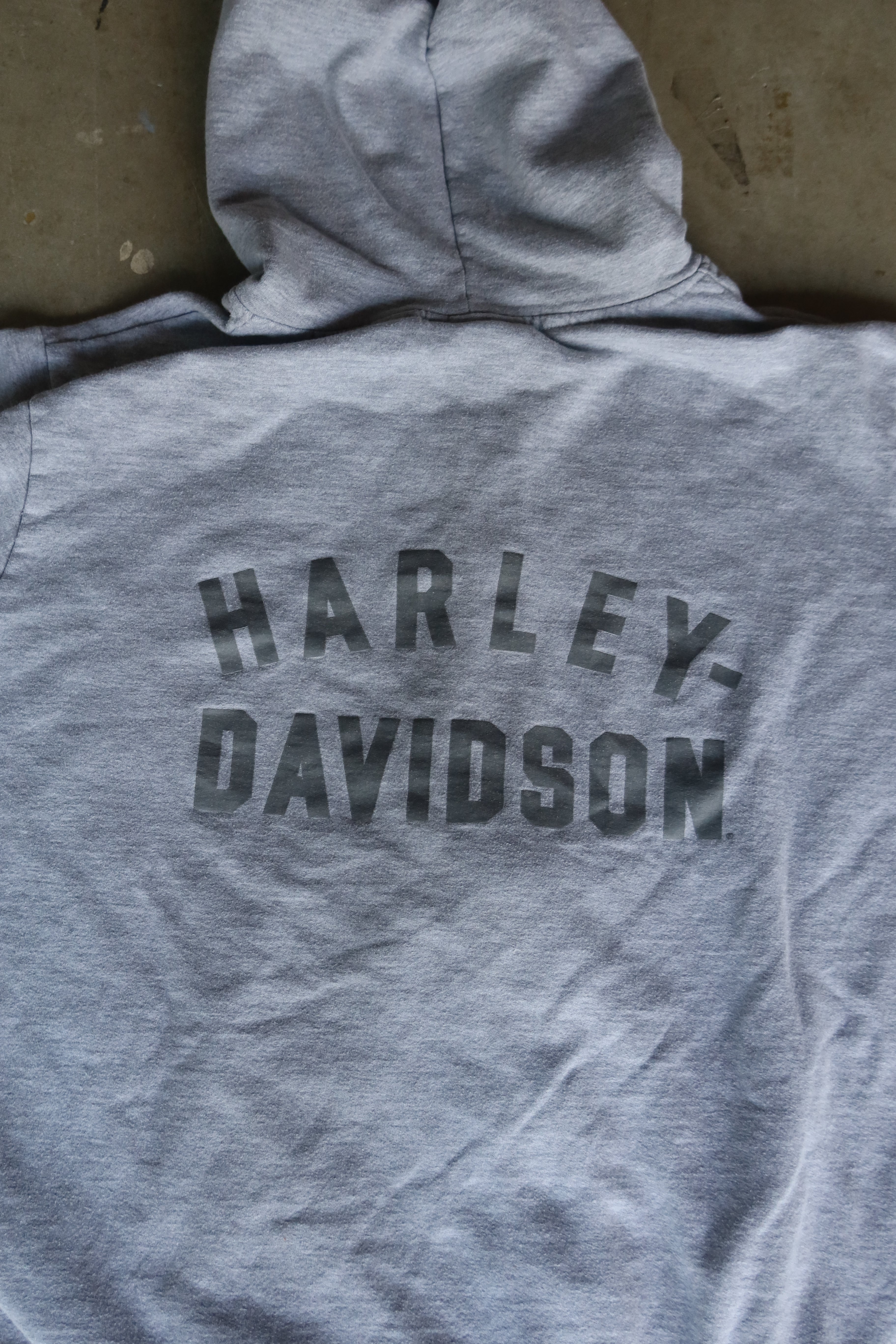 Vintage Harley-Davidson Gray Zip-Up Hoodie (2000s)