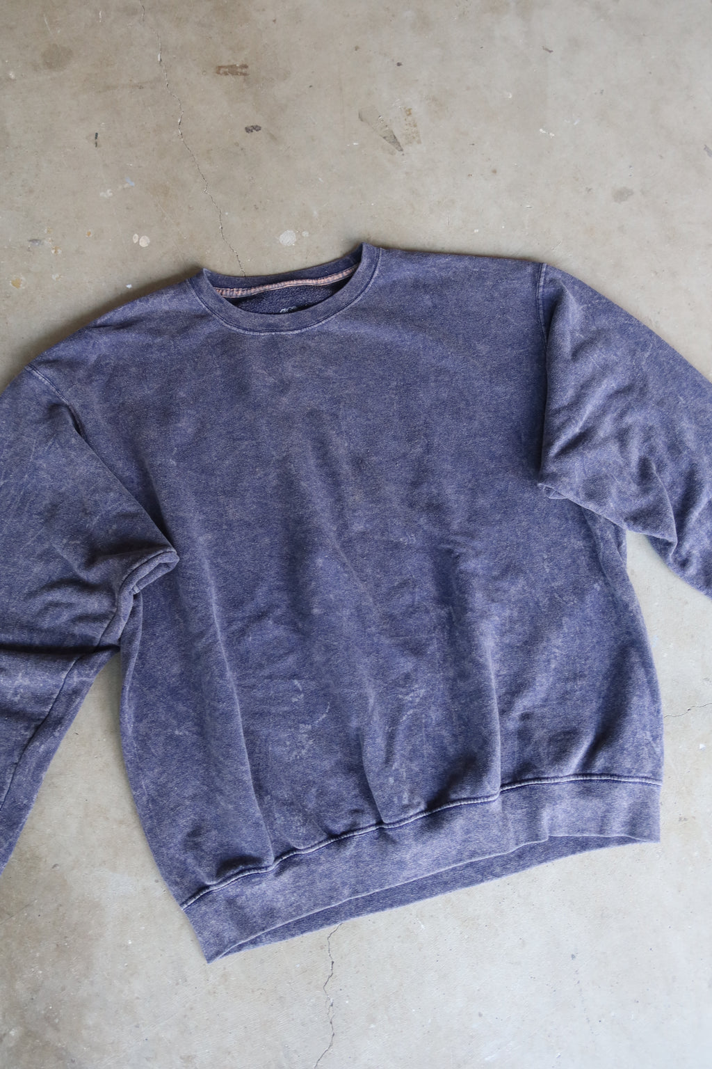 Vintage Faded Navy Crewneck Sweatshirt (1990s)