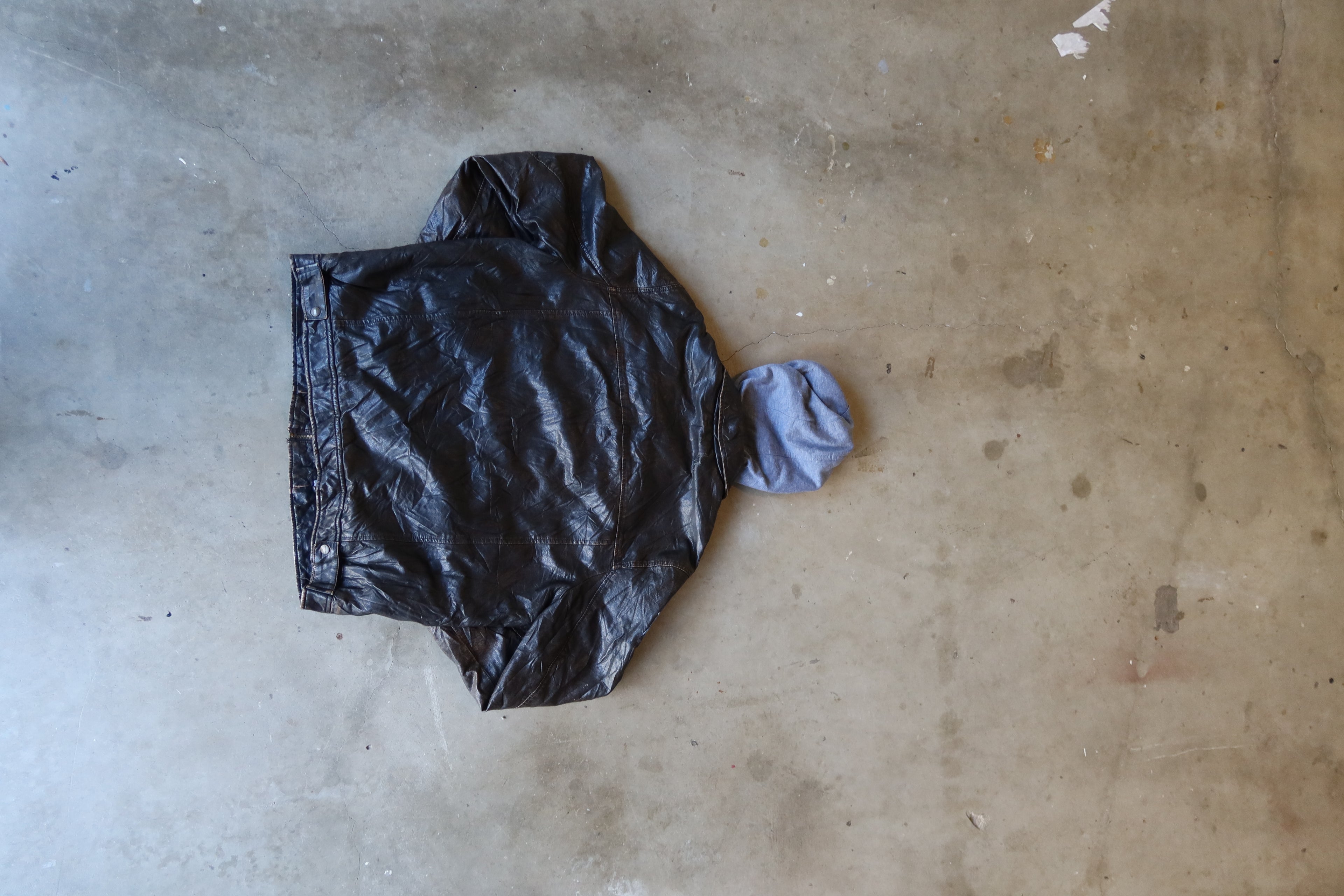 Levis Leather Hooded Jacket